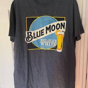 Blue Moon Belgian White Label Beer Mens Cotton Blend T-Shirt Large